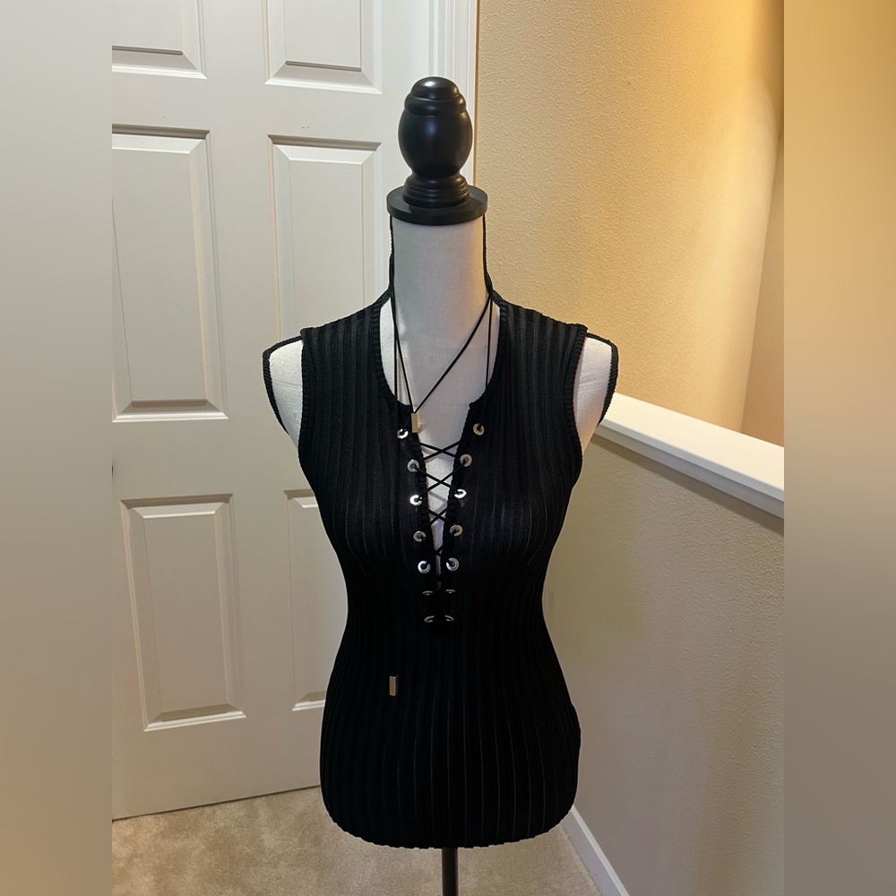Dolce & Gabbana Black Ribbed Knit Dress